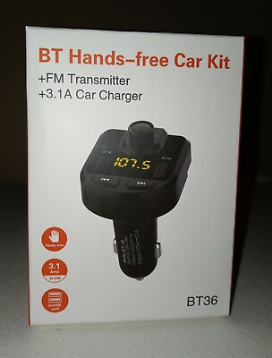 #ad BT36 Car FM Bluetooth Transmitter For Music or Hand Free Calling $22.00