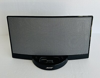 #ad Bose SoundDock Portable Digital Music System Silver Black No Power Cable $25.00