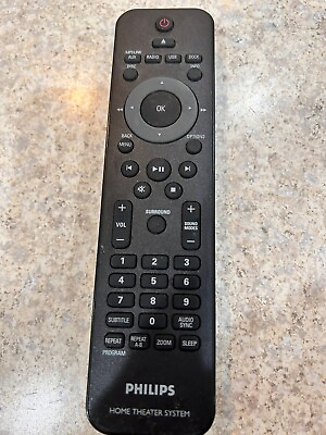 #ad Philips Home Theater System TV Remote Control Untested $10.47
