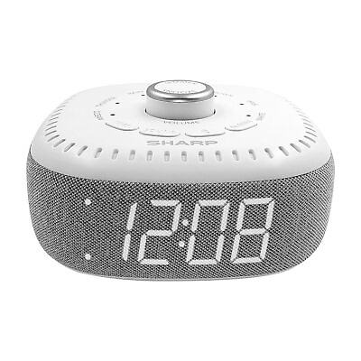 #ad SHARP Sound Machine Alarm Clock with Bluetooth Speaker 6 High Fidelity Sleep $57.85