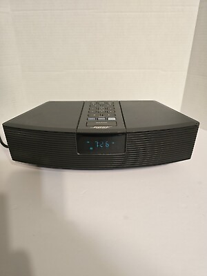 #ad Bose Wave Radio AWR1G1 AM FM Stereo Alarm Clock Black No Remote Works Great $69.99