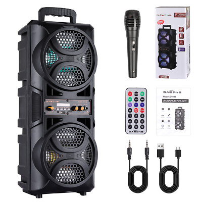 #ad 3000W Portable Bluetooth Speaker Sub woofer Heavy Bass Sound System PartyRemote $39.99