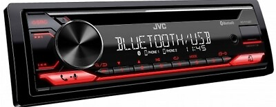 #ad JVC KD T712 BT Single DIN Bluetooth CD AM FM Radio USB AUX Car Stereo Receiver $89.95