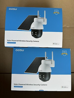 #ad Solar Security Camera Wireless Outdoor System 3K 5MP Battery Powered 2 Pack $199.00