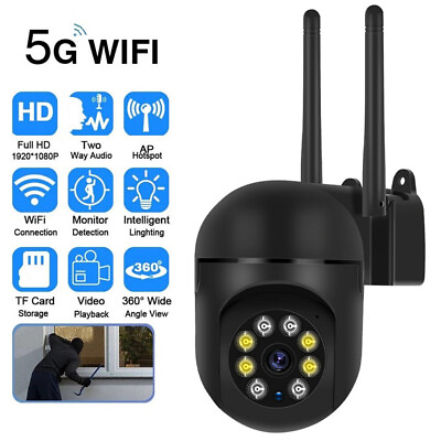 #ad Wireless Security Camera System Outdoor Home 5G Wifi Night Vision Cam 1080P HD $18.99