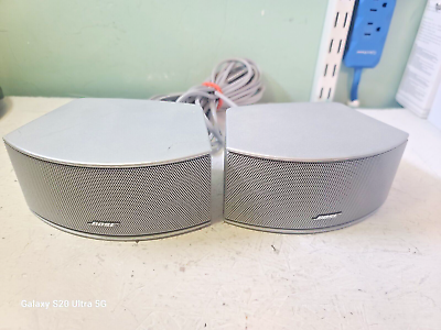 #ad OEM Bose AV3 2 1 Cinemate Media Center Left Right Speakers With Wires Cable $75.00