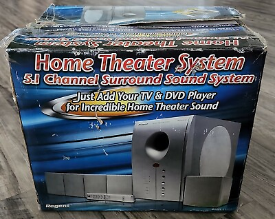 #ad Regent H 2400 Home Theater 5 Speakers Surround 5.1 System With Remote and Cables $69.99