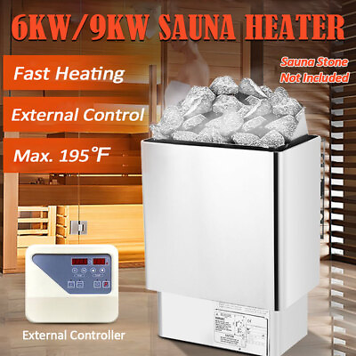 #ad 9KW Electric Sauna Heater Stove Dry Sauna Stove 220V 240V External Control New $377.18