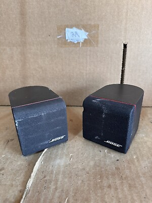 #ad Lot Of 2 Bose Redline Single Cube Speakers Lifestyle Acoustimass Black Tested $29.95