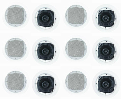 #ad NEW 12 4quot; Ceiling In wall Speakers.Contractor Business Lot.Flush Mount.Stereo $135.00