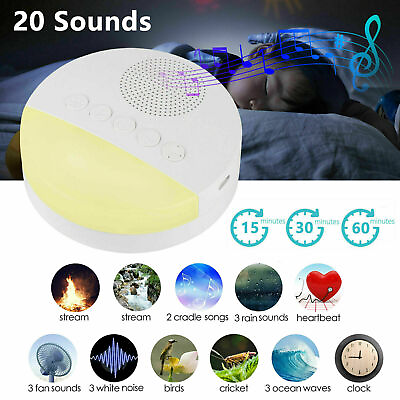 #ad White Noise Machine Nature Sound with night light timer for baby adult therapy $19.93