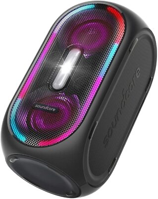 #ad Soundcore Rave Portable Bluetooth Party Speaker Bass Sound Light Refurbished $179.99