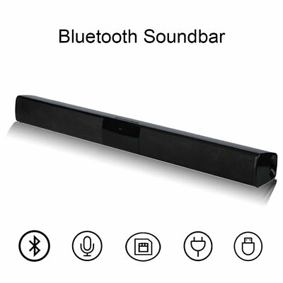 #ad 550mm New Stereo Speaker Bluetooth 4.2 4 Trumpet Soundbar Wireless TV Speaker $29.99