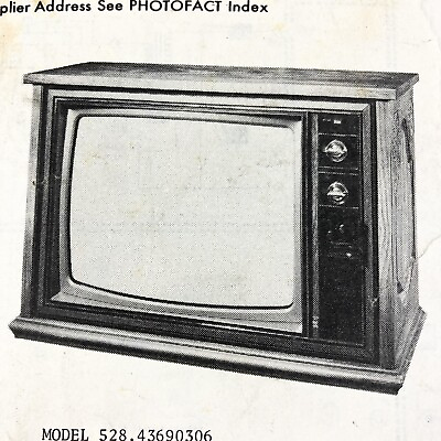 #ad Vintage 1974 Sears TV 528.4196 4197 4369 4374 4375 Wire Schematic Service Manual $9.99