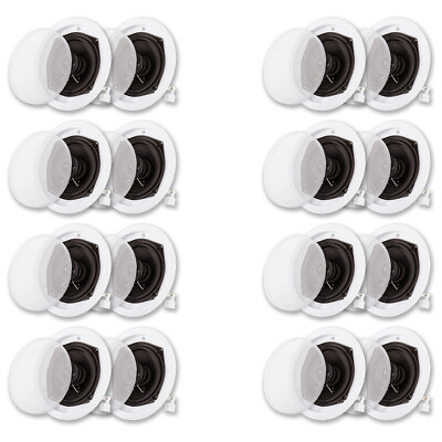 #ad Acoustic Audio R191 Flush Mount In Ceiling Speakers Home Theater 8 Pair Pack $300.88