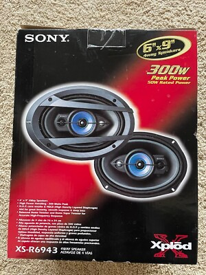 #ad New Pair of Sony 4 way 6x9 car speaker model xs r6943 300w Peak Power $100.00