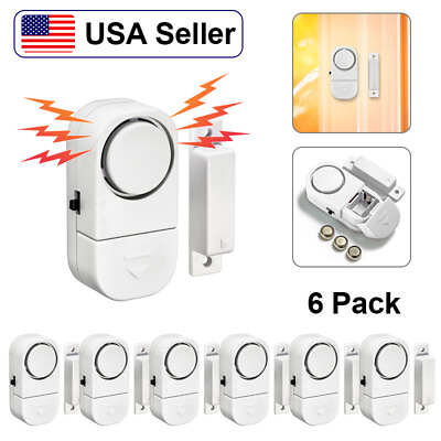 #ad 3 6 pcs Wireless Home Window Door Burglar Security ALARM System Magnetic Sensor $7.58