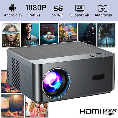 #ad Autofocus Projector 500 ANSI 1080P LED 4K 5G WiFi Beamer Video Home Theater HDMI $134.39