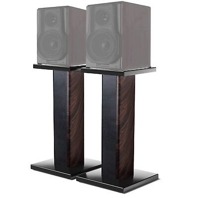 #ad MAYQMAY 19.68 Inch 50cm Wood Speaker Stands for Home Cinema HiFi Desktop and... $108.25