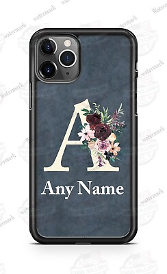 #ad Bouquet Monogram Initial Phone Case Cover For iPhone 11 Pro Samsung A20 LG etc $20.95