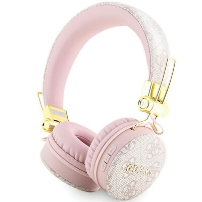 #ad Guess Bluetooth 5.3 Wireless Headset On Ear 4G Metal Logo pink EUR 59.80