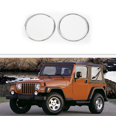 #ad #ad Chrome Top Stereo Roof Speaker Sound Ring Trim Cover For Jeep Wrangler TJ 97 06 $20.08