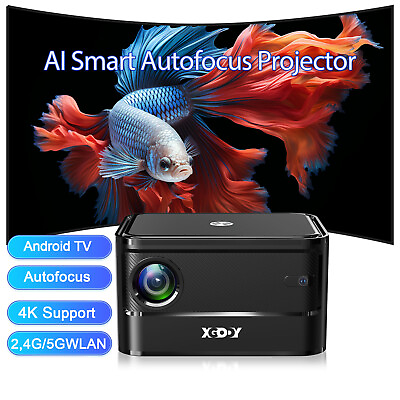 #ad UHD 4K Smart Projector AutoFocus LED WiFi Android Home Theater Cinema Bluetooth $81.99