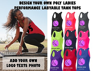 #ad #ad Ink Stitch Design Your Own Custom Printed Women Layable Poly Tank Tops $28.99