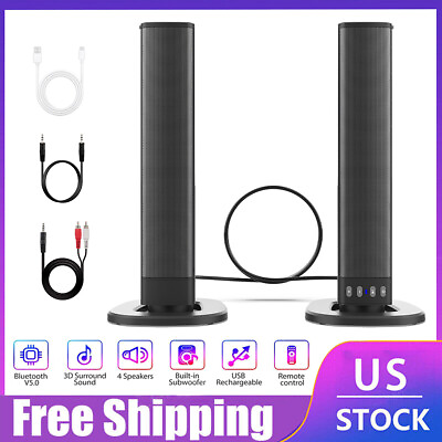 #ad Wireless Bluetooth TV Soundbar Home Theater Speaker System Subwoofer 3D Surround $40.88