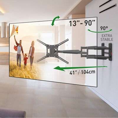 #ad Barkan 13 90 inch Dual Arm Full Motion TV Wall Mount Lifetime Warranty $139.90