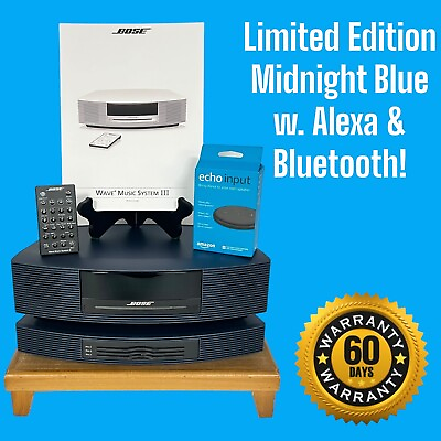 #ad ✅ MINT Midnight Blue Limited Edition Bose Wave Music System III Multi CD Changer $949.95