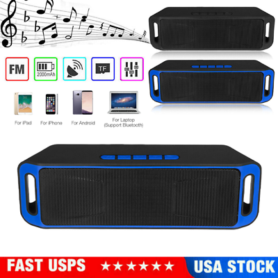 #ad Portable Bluetooth LOUD Wireless Speaker Outdoor Stereo Bass USB TF FM Radio $9.99