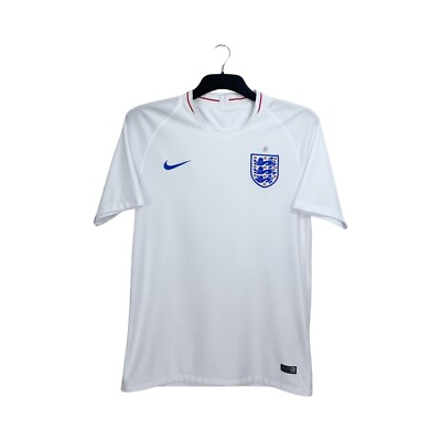 #ad England Football Shirt Jersey Men#x27;s Size XL White 2018 World Cup Nike Home Top GBP 16.99