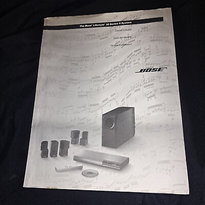 #ad Bose Lifestyle 30 Series II Owners Guide Manual good condition complete $7.99