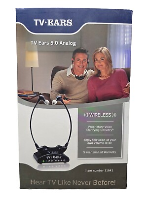 #ad TV Ears Original 5.0 Analog Wireless Headset System TV Hearing Aid Device $29.99