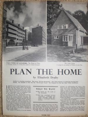 #ad Housing new home planning article Elizabeth Denby 1941 GBP 9.99