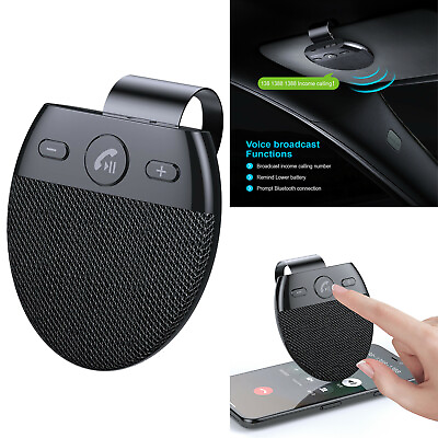 #ad SP11 Car Speakerphone Wireless Bluetooth Transmitter Hands Free Type C Charging $20.45