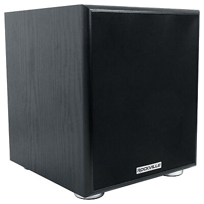 #ad Rockville ROCK SHAKER 6.5quot; Inch Black 200w Powered Home Theater Subwoofer Sub $99.95