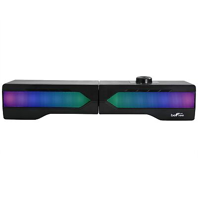 #ad Gaming Dual Soundbar with RGB LED Lights Black $42.15