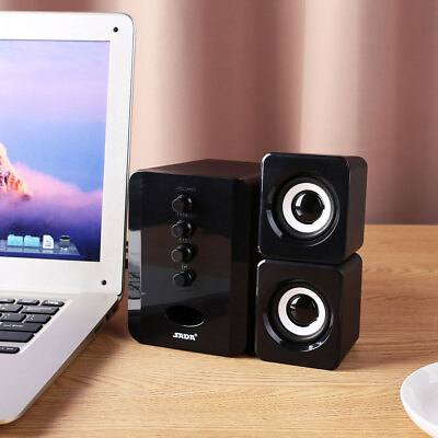 #ad Stereo Bass Sound USB Computer Speakers 2.1Channel for Laptop Desktop TV PC H9W5 $19.93
