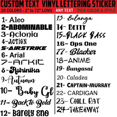 #ad #ad Custom Text Vinyl Lettering Sticker Decal Personalized ANY TEXT ANY NAME 2 $1.89