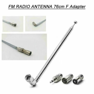 #ad Bose Wave Radio FM F Type Telescopic Aerial Antenna 75ohm W TV 3.5 Adapter US $8.36