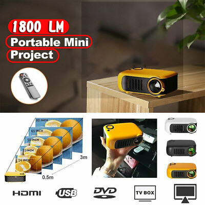 #ad A2000 Mini Miniature Children Movie Projector 1080P Home Theater Yel US Plug $58.87