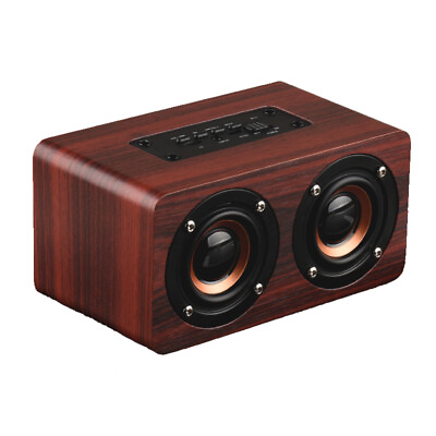 #ad 10W Bluetooth Speaker Super Bass Loud Wood Audio Wireless Speakers Subwoofer $21.70