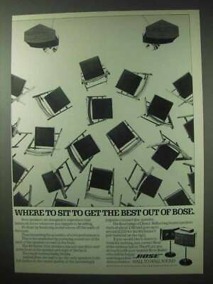 #ad 1984 Bose 901 Series V Speakers Ad Where to Sit $19.99