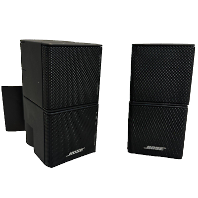 #ad Bose Lifestyle Jewel Cube Mini Double Cube Speakers Genuine Black Lot of 2 $48.95