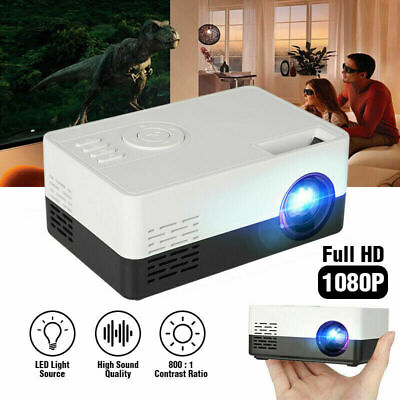 #ad 1500 Lumens 1080P 4K Projector LED WiFi HDMI Video Mini 3D Home Theater Cinema $49.69