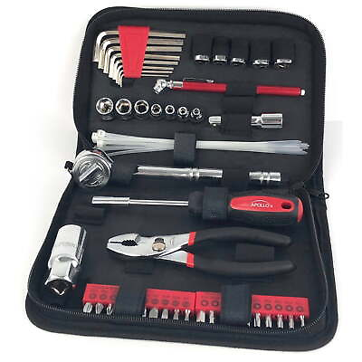 #ad 56 Piece Tool Set Portable Automotive Home Tool Kit with Toolbox Storage Case $21.59