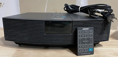 #ad Bose Wave Radio AM FM Alarm Model AWR1 1W Black READ $36.00
