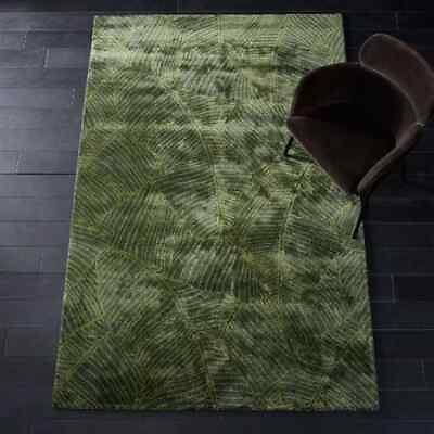 #ad Hand Tufted Carpet Luxury Green Rug 100%New Zealand Wool For Home 4x65x86x9 $299.99